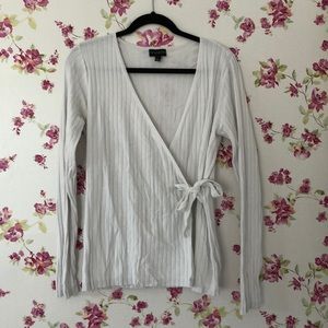 Long Tall Sally Ribbed Wrap-Front Sweater